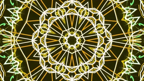Abstract Kaleidoscope Sequence Patterns. 4K Animation Background. Stock Footage 144652542