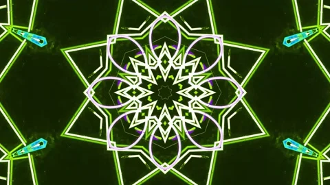 Abstract Kaleidoscope Sequence Patterns. 4K Animation Background. Stock Footage 144652548
