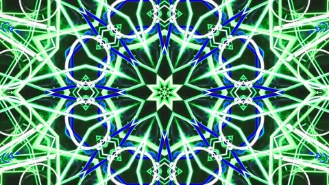 Abstract Kaleidoscope Sequence Patterns. 4K Animation Background. Stock Footage 144652556