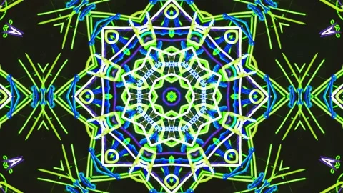 Abstract Kaleidoscope Sequence Patterns. 4K Animation Background. Stock Footage 144652877