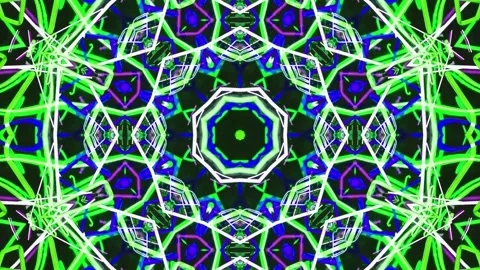 Abstract Kaleidoscope Sequence Patterns. 4K Animation Background. Stock Footage 144652906