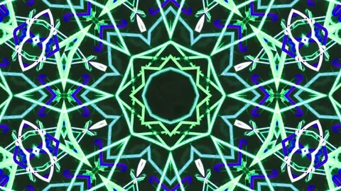 Abstract Kaleidoscope Sequence Patterns. 4K Animation Background. Stock Footage 144725376