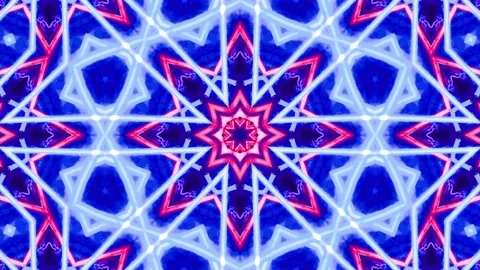 Abstract Kaleidoscope Sequence Patterns. 4K Animation Background. Stock Footage 144857067