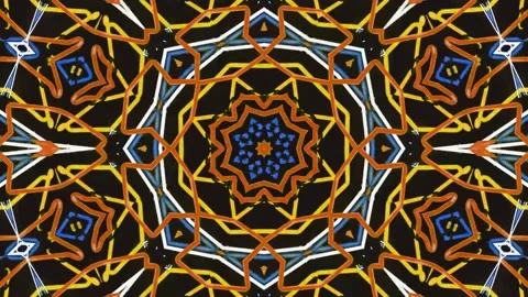 Abstract Kaleidoscope Sequence Patterns. 4K Animation Background. Stock Footage 144857214