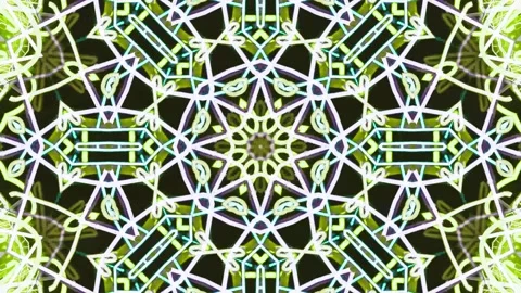 Abstract Kaleidoscope Sequence Patterns. 4K Animation Background. Stock Footage 144857314
