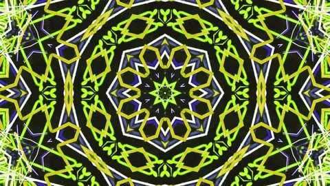 Abstract Kaleidoscope Sequence Patterns. 4K Animation Background. Stock Footage 144857327