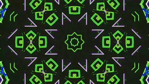 Abstract Kaleidoscope Sequence Patterns. 4K Animation Background. Stock Footage 144857328