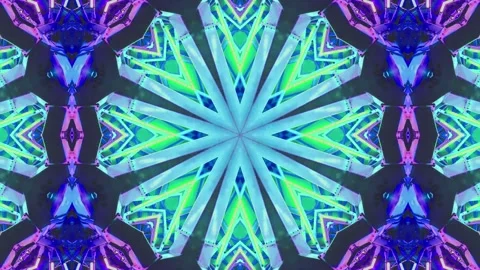 Abstract Kaleidoscope Sequence Patterns. 4K Animation Background. Stock Footage 144858089