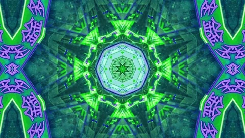 Abstract Kaleidoscope Sequence Patterns. 4K Animation Background. Stock Footage 144859168