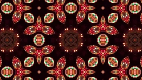 Abstract Kaleidoscope Sequence Patterns. 4K Animation Background. Stock Footage 144859792