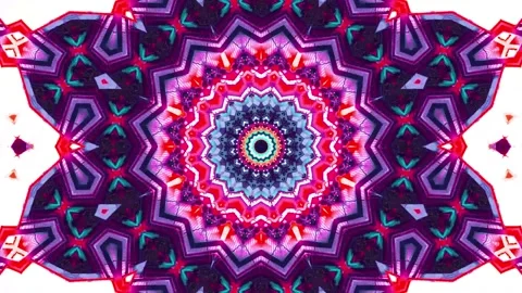 Abstract Kaleidoscope Sequence Patterns. 4K Animation Background. Stock Footage 144860085