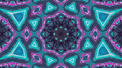 Abstract Kaleidoscope Sequence Patterns. 4K Animation Background. Stock Footage 144860104