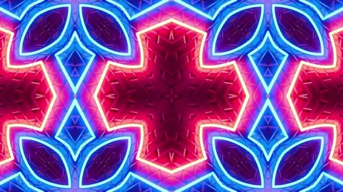 Abstract Kaleidoscope Sequence Patterns. 4K Animation Background. Stock Footage 144860549