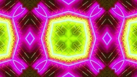 Abstract Kaleidoscope Sequence Patterns. 4K Animation Background. Stock Footage 144860551