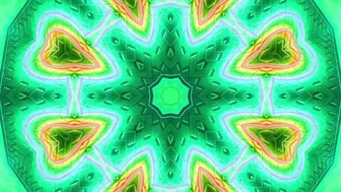 Abstract Kaleidoscope Sequence Patterns. 4K Animation Background. Stock Footage 144860643