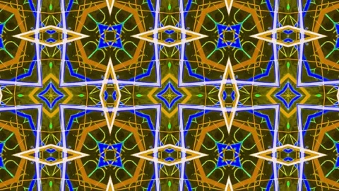 Abstract Kaleidoscope Sequence Patterns. 4K Animation Background. Stock Footage 144861786