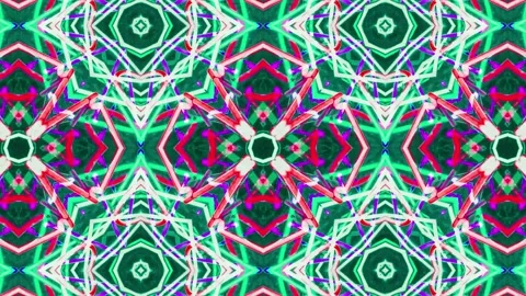 Abstract Kaleidoscope Sequence Patterns. 4K Animation Background. Stock Footage 144862056
