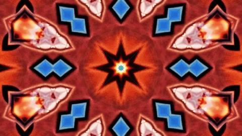 Abstract Kaleidoscope Sequence Patterns. 4K Animation Background. Stock Footage 145179711