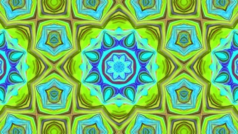 Abstract Kaleidoscope Sequence Patterns. 4K Animation Background. Stock Footage 145179778