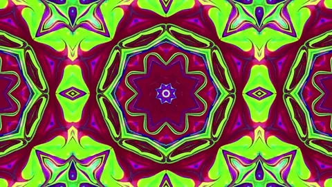 Abstract Kaleidoscope Sequence Patterns. 4K Animation Background. Stock Footage 145179780