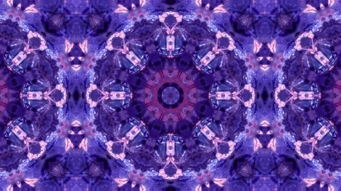 Abstract Kaleidoscope Sequence Patterns. 4K Animation Background. Stock Footage 145179884