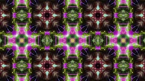 Abstract Kaleidoscope Sequence Patterns. 4K Animation Background. Stock Footage 145179885