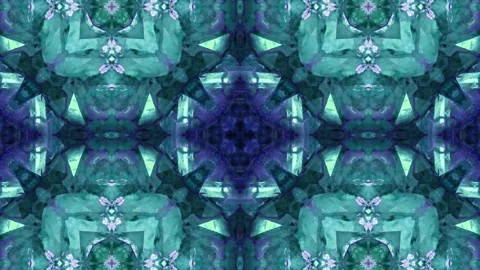 Abstract Kaleidoscope Sequence Patterns. 4K Animation Background. Stock Footage 145179887