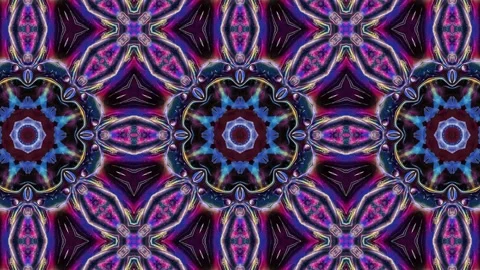 Abstract Kaleidoscope Sequence Patterns. 4K Animation Background. Stock Footage 145179889