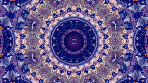 Abstract Kaleidoscope Sequence Patterns. 4K Animation Background. Stock Footage 145180486