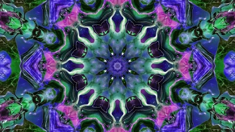 Abstract Kaleidoscope Sequence Patterns. 4K Animation Background. Stock Footage 145180503