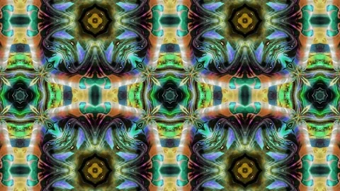 Abstract Kaleidoscope Sequence Patterns. 4K Animation Background. Stock Footage 145180513