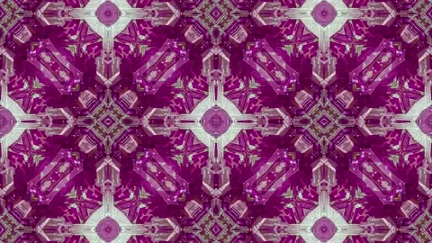 Abstract Kaleidoscope Sequence Patterns. 4K Animation Background. Stock Footage 145180523