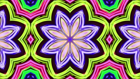 Abstract Kaleidoscope Sequence Patterns. 4K Animation Background. Stock Footage 145181061