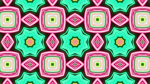 Abstract Kaleidoscope Sequence Patterns. 4K Animation Background. Stock Footage 145181062