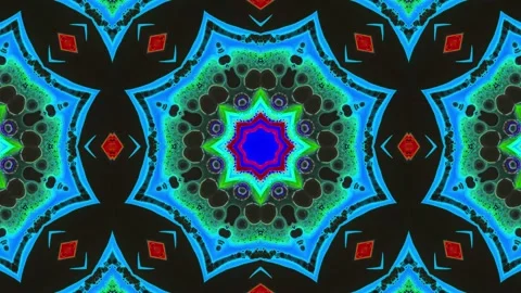 Abstract Kaleidoscope Sequence Patterns. 4K Animation Background. Stock Footage 145181837
