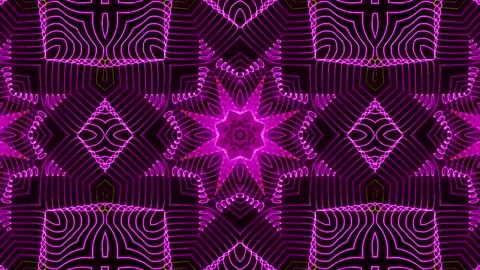 Abstract Kaleidoscope Sequence Patterns. 4K Animation Background. Stock Footage 145181843