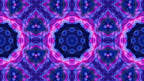 Abstract Kaleidoscope Sequence Patterns. 4K Animation Background. Stock Footage 145182220