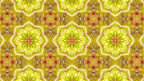 Abstract Kaleidoscope Sequence Patterns. 4K Animation Background. Stock Footage 145182255