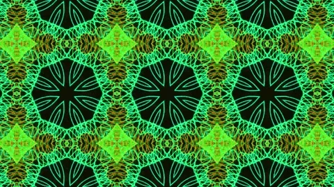 Abstract Kaleidoscope Sequence Patterns. 4K Animation Background. Stock Footage 145182257