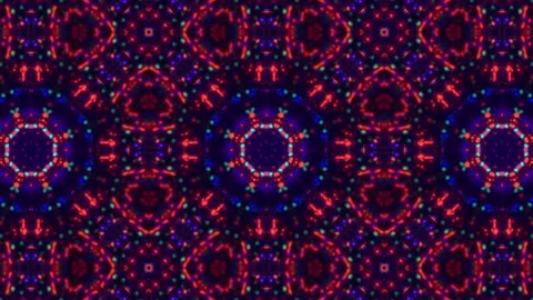 Abstract Kaleidoscope Sequence Patterns. 4K Animation Background. Stock Footage 145182782