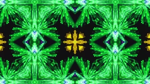 Abstract Kaleidoscope Sequence Patterns. 4K Animation Background. Stock Footage 145182783