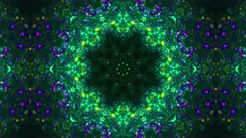 Abstract Kaleidoscope Sequence Patterns. 4K Animation Background. Stock Footage 145183365