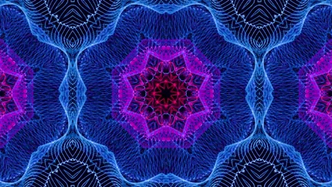 Abstract Kaleidoscope Sequence Patterns. 4K Animation Background. Stock Footage 145183506