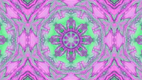 Abstract Kaleidoscope Sequence Patterns. 4K Animation Background. Stock Footage 145183756