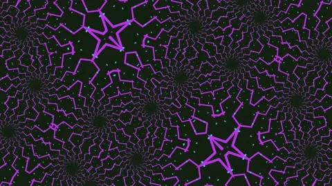 Abstract Kaleidoscope Sequence Patterns. 4K Animation Background. Stock Footage 155090743