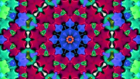 Abstract Kaleidoscope Sequence Patterns. 4K Animation Background. Stock Footage 155103669