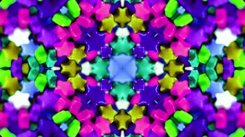 Abstract Kaleidoscope Sequence Patterns. 4K Animation Background. Stock Footage 155527319