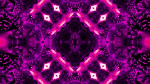 Abstract Kaleidoscope Sequence Patterns. 4K Animation Background. Stock Footage 155527326