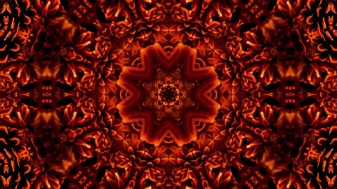Abstract Kaleidoscope Sequence Patterns. 4K Animation Background. Stock Footage 155527327