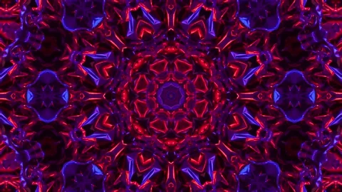 Abstract Kaleidoscope Sequence Patterns. 4K Animation Background. Stock Footage 155692817